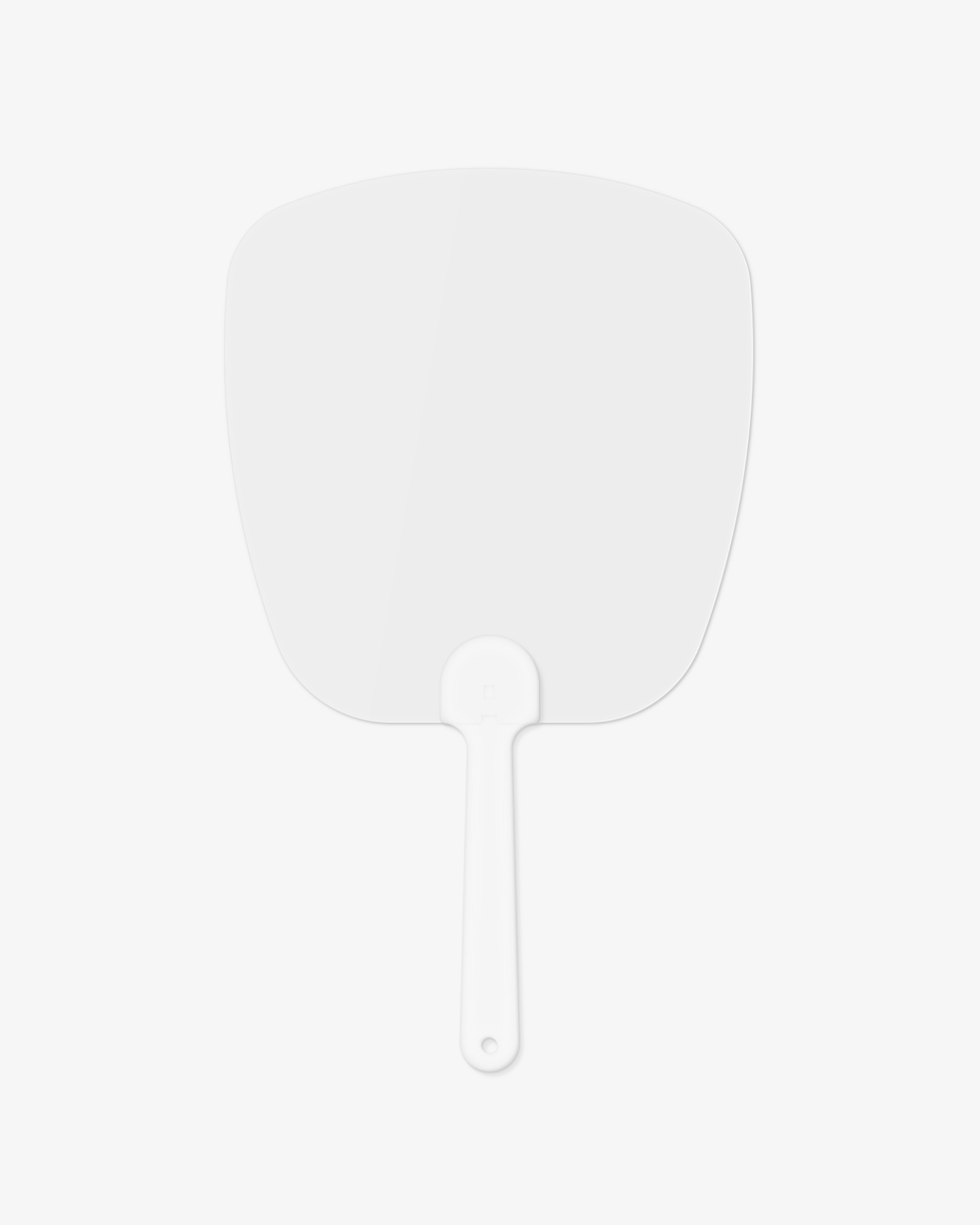 Round Square Clear Handle Fan