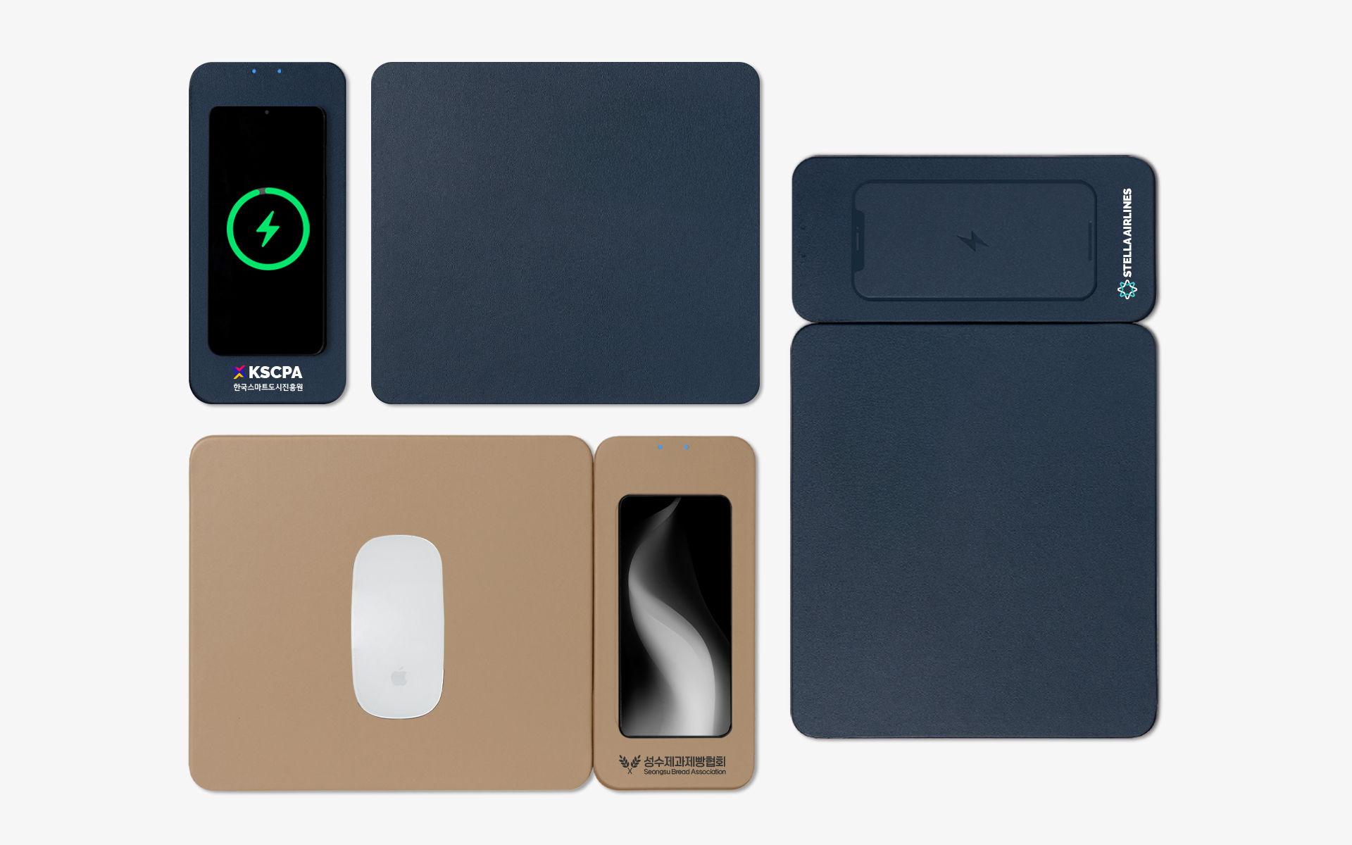 무선 충전 마우스 패드 제작, 마그네틱 탈부착 구조로 충전 패드와 마우스 패드를 원하는 방향으로 배치 가능한 실용적인 데스크 아이템