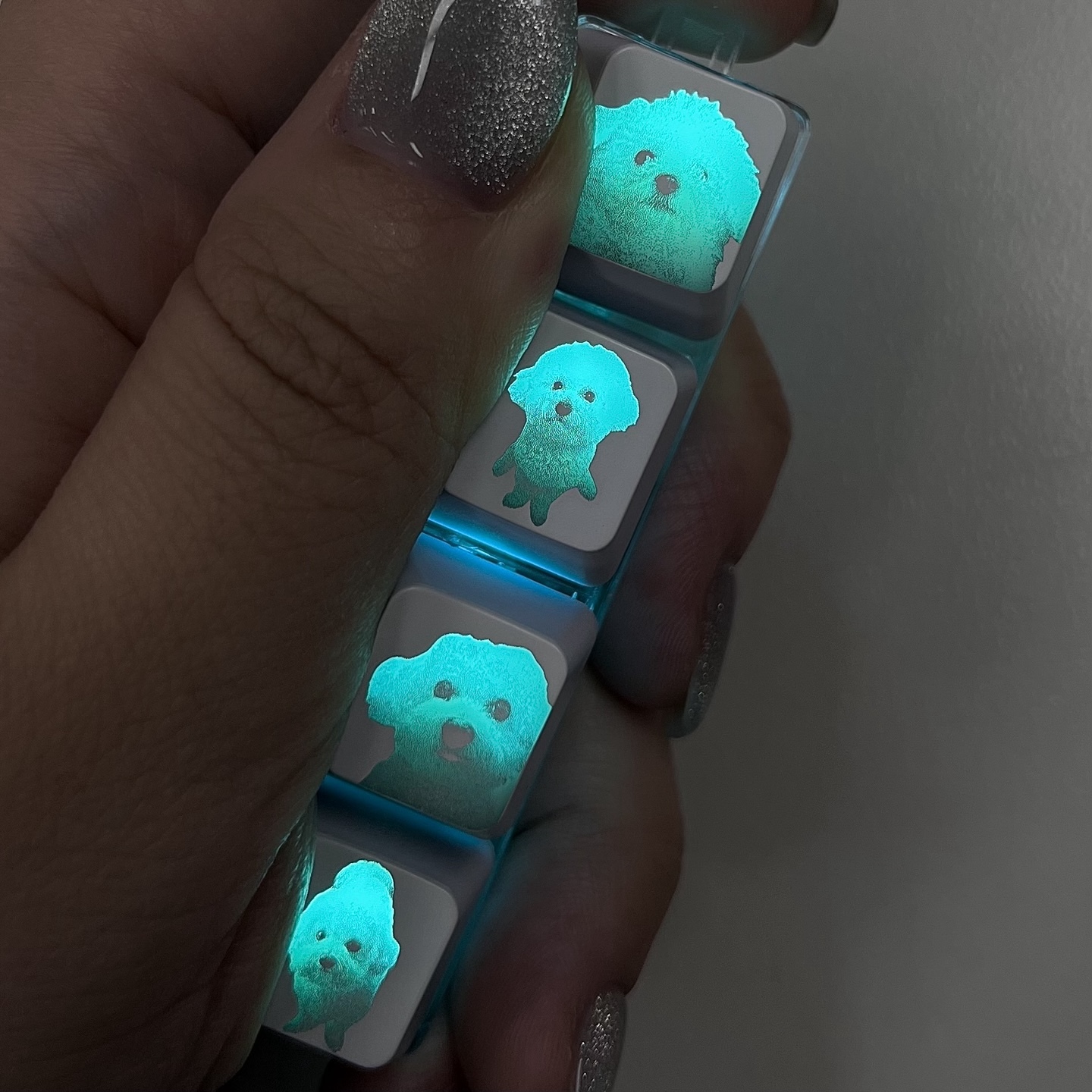 LED Keycap Keyring White (4 unit) Online Customization | MARPPLE
