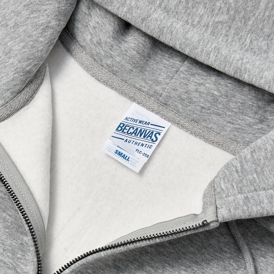 비캔버스 데일리 오버핏 2WAY 후드집업 넥라인 디테일, 넥테이프로 마감된 튼튼하고 깔끔한 후드집업