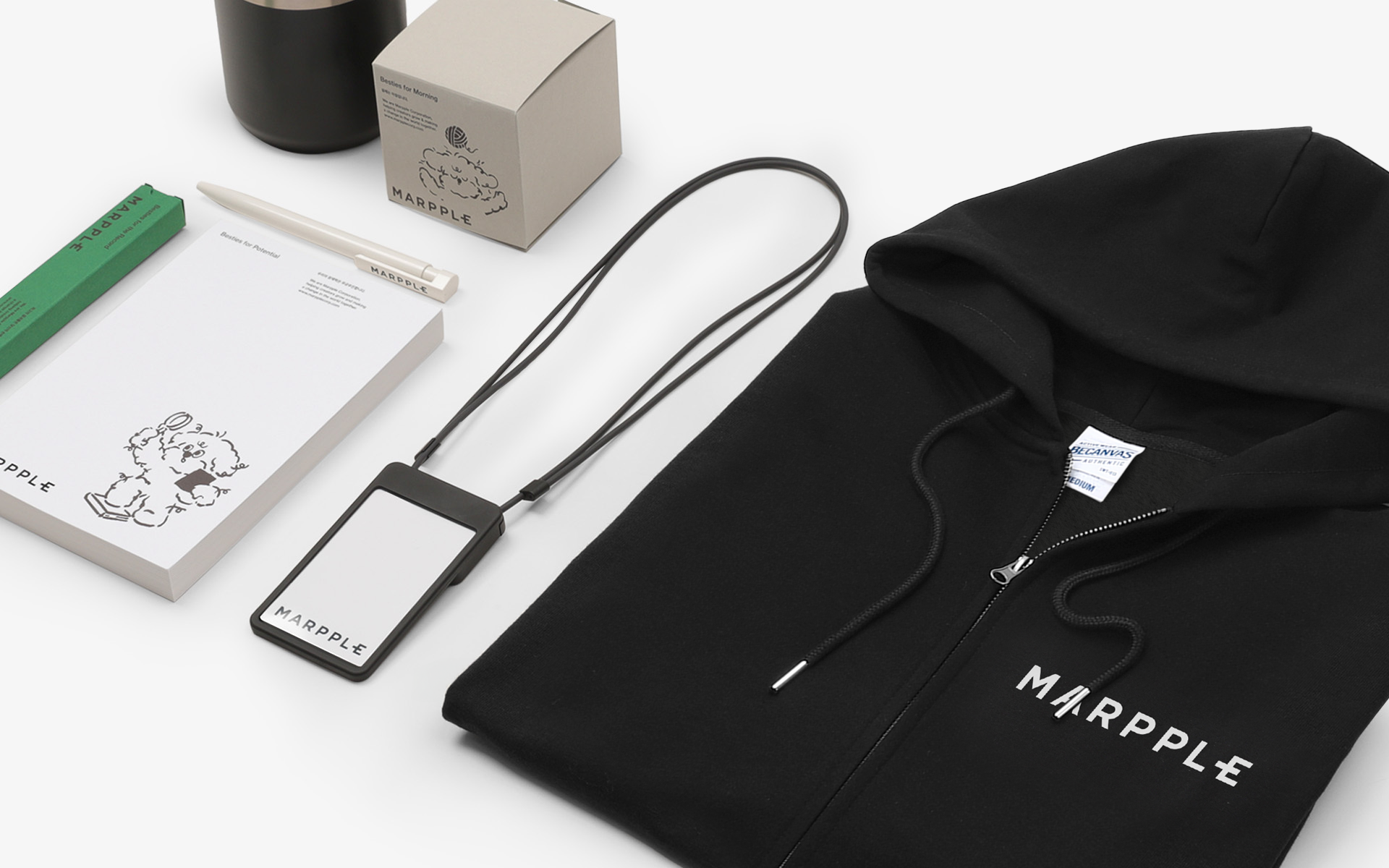 브랜드 로고 단체 기모 쭈리 오버핏 2WAY 후드집업  후드집업. 사무용품 세트, 팀 유니폼 제작 예시