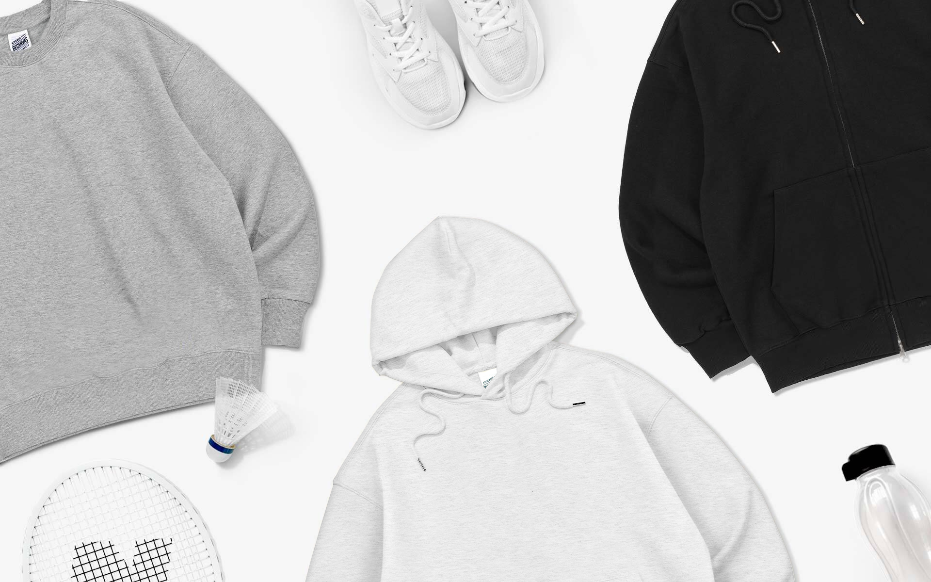 마플 커스텀 특양면 오버핏 후드티 제작 이미지, 280gsm 면·폴리 혼방 원단으로 부드럽고 가벼운 착용감의 후드티