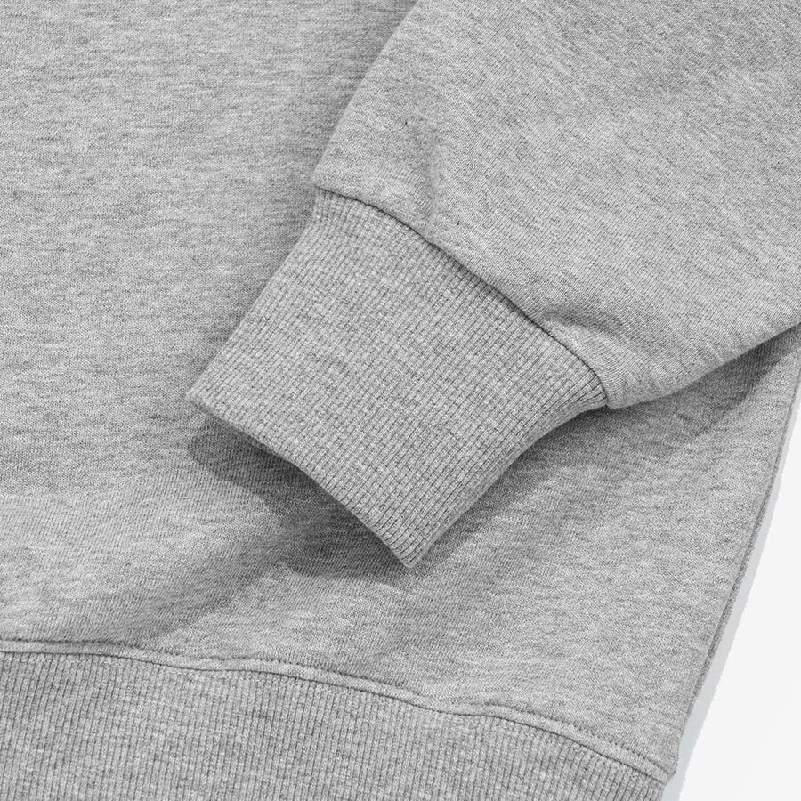 기모 쭈리 오버핏 맨투맨 커스텀 제작 변형과 수축을 최소화한 탄탄한 밑단과 소매