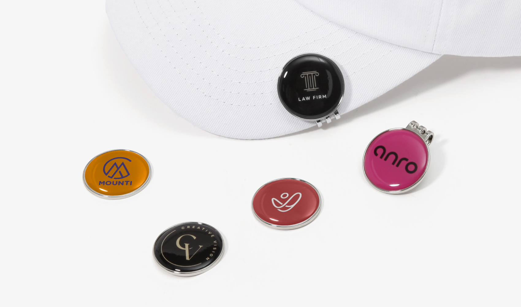 회사 로고를 넣은 기업 커스텀 골프 볼마커 - 브랜드 굿즈 제작 예시