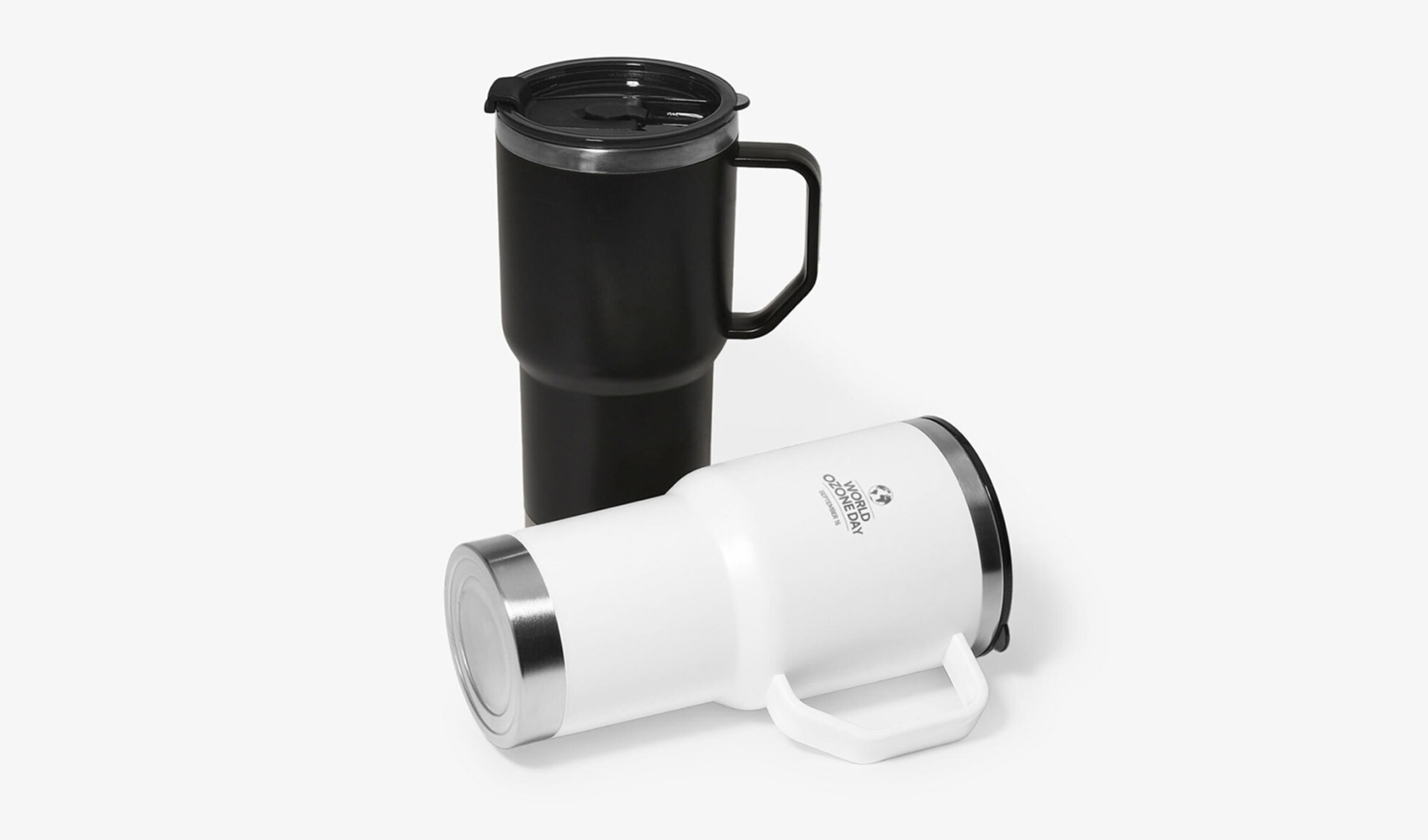 마플 스텐 텀블러 600ml 기업 판촉물용 블랙·화이트 핸드 그립 이중구조 제품 2종 이미지