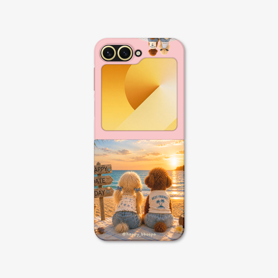 뿌빠랑콩이 Galaxy Z Flip6 ハードケース (光沢なし) ㅣ MARPPLESHOP